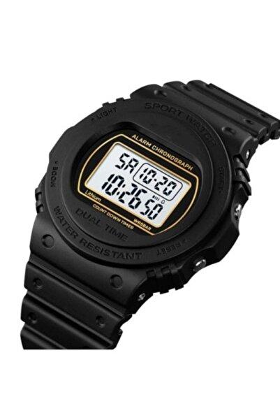 HALAMODO Men's 5ATM Waterproof Digital Sport Watch 6771BKWT