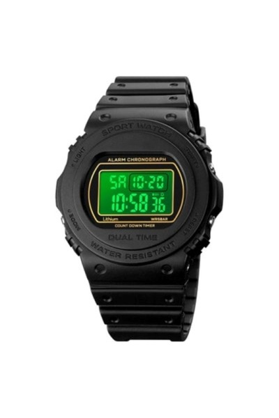 HALAMODO Men's 5ATM Waterproof Digital Sport Watch 6771BKWT