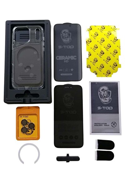 no markte مجموعة الحماية الكاملة S-TOP 8 في 1 لهاتف iPhone 17 Pro Max - حماية شاملة وجودة عالية