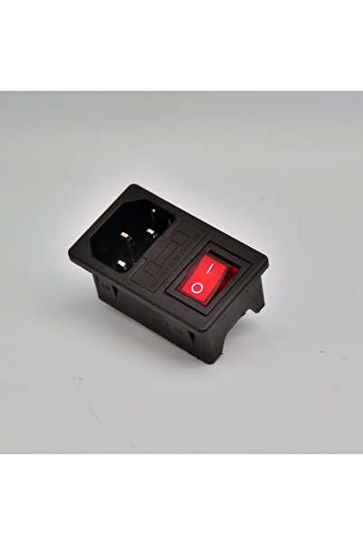 Choice1 أحمر مع صمام أمان 10 أمبير! مفتاح هزاز أحمر مزود بصمامة IEC320 C14 مق...