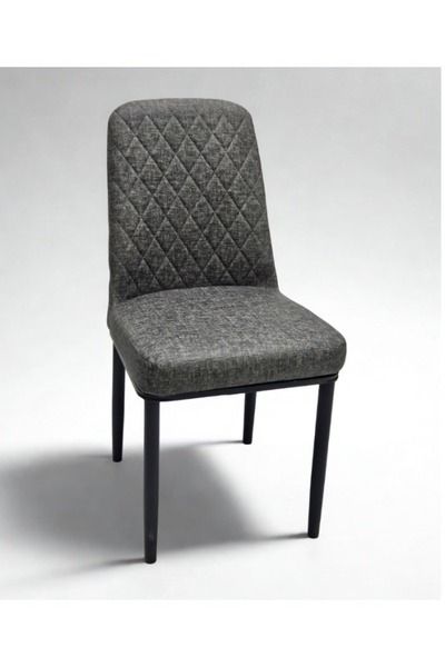 smart home Set of 4 modern dining chairs, Premium gray fabric, with a comfortable padded back, 80x45x45cm