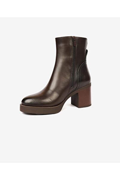 Greyder Kadın Kahverengi Hakiki Deri Topuklu Bot 4K2DB34140