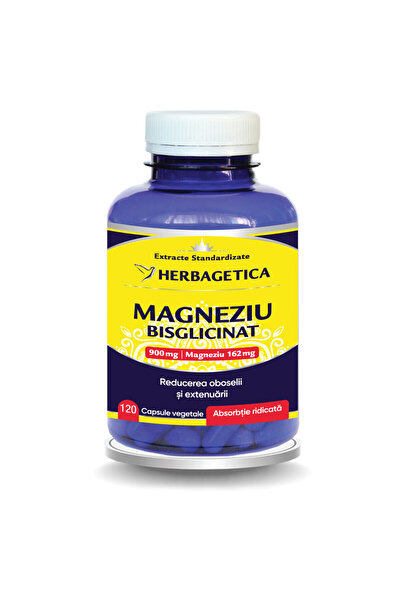 herbagetica Magnesium Bisglycinate, 120 capsules,