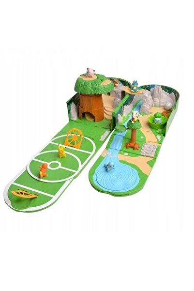 Pokémon Set 7 figurine Pokemon, cu ghiozdan si accesorii, 22.5 cm, multicolor