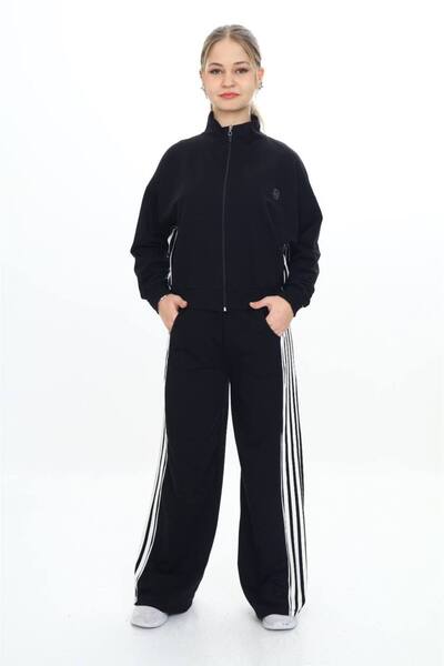 Pantulux Kız Çocuk %100 Pamuk Oversize Alt&Üst Uzun Kol Eşofman Takımı-183