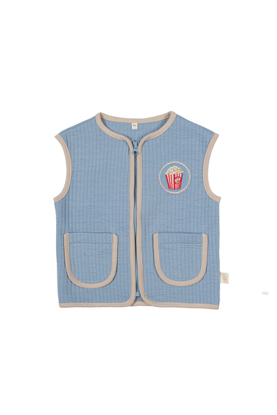 Miela Kids Contrast Piping Quilted Vest
