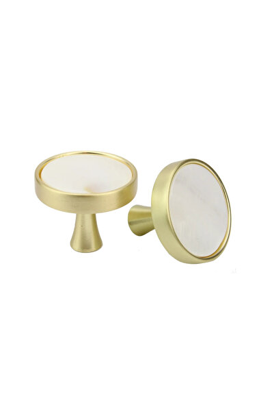 Lumini de Poveste White Gold Round Furniture Handle