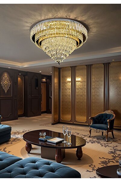 Lumini de Poveste Plafoniera LED 288W Golden Haven 80 Round, Telecomanda