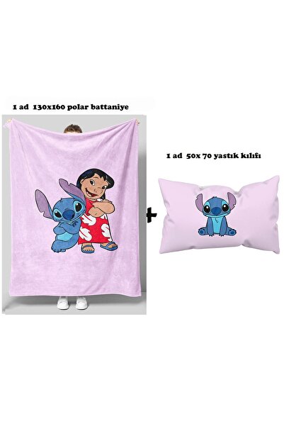 GC GÖKHAN CLUB Stich Themed Fleece Blanket Pillowcase
