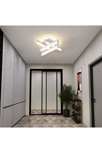 Lumini de Poveste Aplica LED 62W Zig Zag Alb Patrat