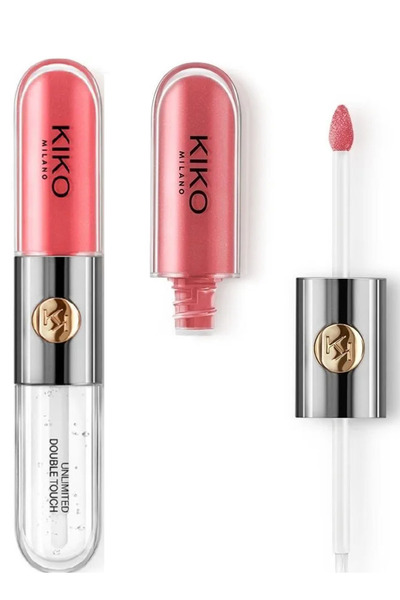 Kiko Ultimate Double Touch Matte Lipstick, Spicy Pink 110, 2-Pack