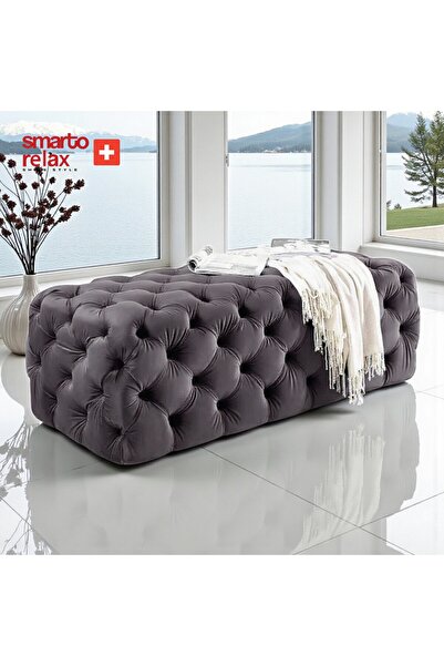 Smarto relax Soglio Kapitoneli Ayaksız Puf – Dekoratif 100x100x45 cm, Modern ...
