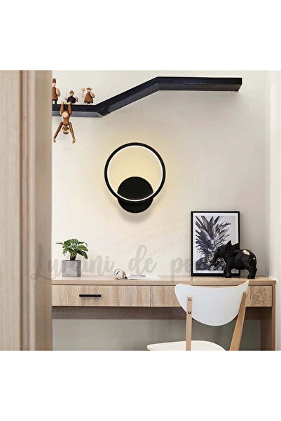 Lumini de Poveste Aplica LED 28W Ring Negru