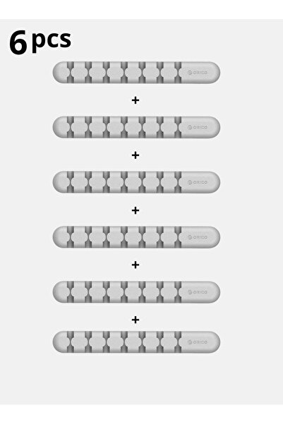 Orico منظم كابلات من أوريكو، حامل سلكي لسطح المكتب مزود بـ 7 قنوات لإدارة الكابلات (رمادي)