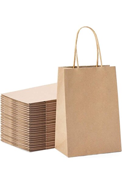 MARKQ أكياس ورقية بنية [عبوة من 24] أكياس كرافت صغيرة مقاس 15 × 11 × 6 سم لحف...