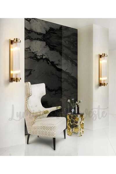 Lumini de Poveste Spira Gold Crystal Wall Light