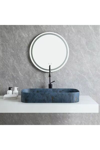 Lumini de Poveste Lavoar pe blat, Ceramica, Albastru, Marble LDPHY806475D86