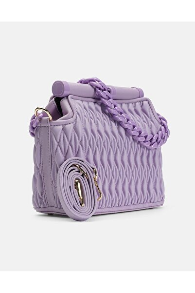ÇANTA Juvis Bag Midnight Elegance Lila Zincir Detaylı Suni Deri Kadın Kol ve ...