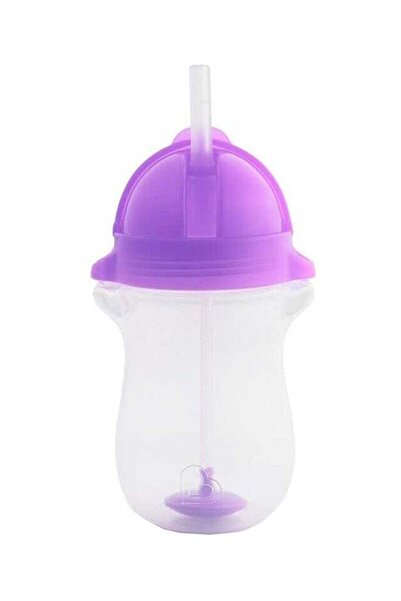 Munchkin Click Lock Tip And Sip Weighted Flexi Straw Cup, 10Oz, Purple