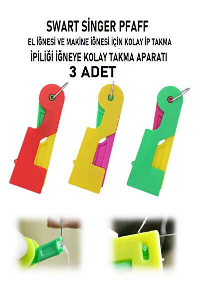 Swart SINGER PFAFF İğneye Kolay ip Geçirme Aparatı 3 Adet Fiyatıdır. (EL İĞNE...