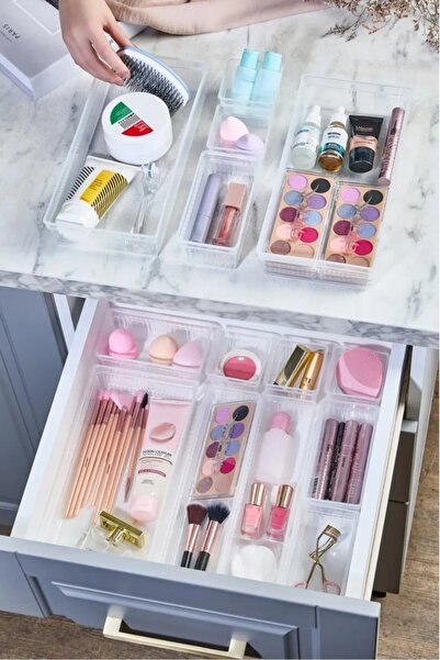 Bayev Bade 6 Pieces (L) Office Drawer Cutlery Organizer Box - Spoon Holder Organizer