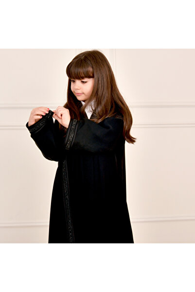 lamha abaya Abaya Zahra Lamhha No. 9, black, long, closed with a snap