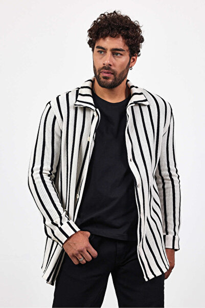 Weyeze Смугаста сорочка з жакардовим візерунком 19712WYZ