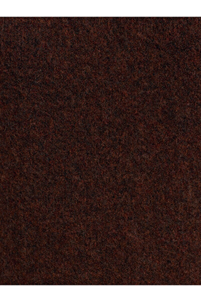 Dilvin 90257 Bisiklet Yaka Yün Karışımlı Triko Elbise-Kahve M.