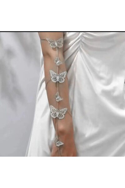 Shiklik Zincirli Kelebek Modeli Detaylı Üst Kol Bilezik Kol Bandı