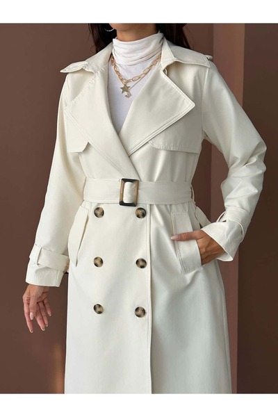 Bettnes PREMİUM KALİTE KUŞAKLI TRENÇKOT