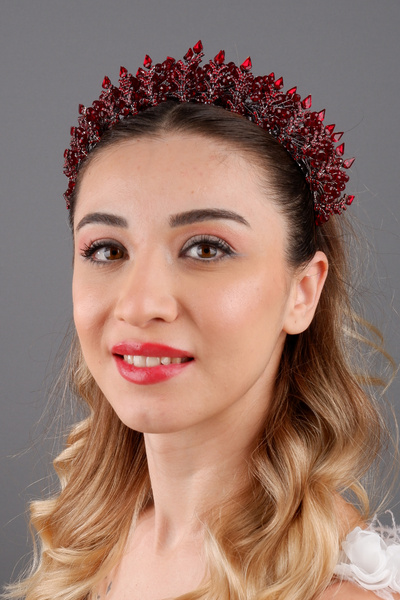 Limelia إكسسوار شعر من الكريستال الأنيق على شكل تاج للعروس من داليا لحفلات ال...