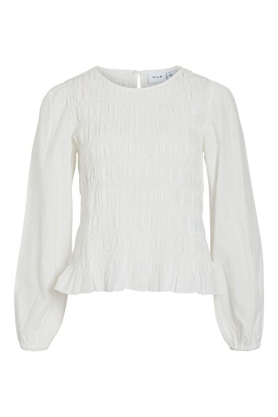 VILA Gesmoktes Oberteil VIFENEKA Langärmeliges