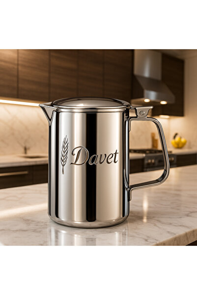 Davet Paslanmaz Çelik Kapaklı Sürahi - Hotel Restaurant Cafe 1.7 Litre Sürahi