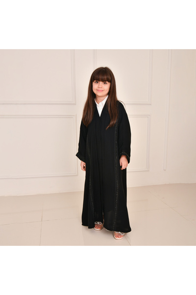 lamha abaya Abaya Zahra Lamhha No. 9, black, long, closed with a snap