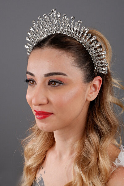 ESPEREST تاج زفاف كريستالي أنيق من ليرا مع أوراق، إكسسوار شعر للخطوبة والزفاف...