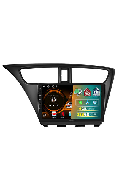 MaxTech Navigatie Honda Civic 9 (FK2) Hatchback ( 2012-2017 ) dedicata, 6 GB Ram 128 GB Rom OctaCore