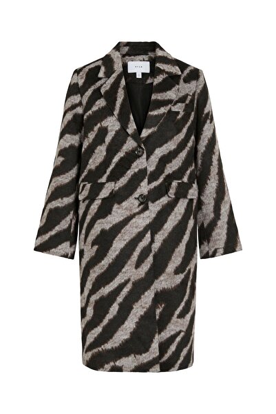 VILA Langer Mantel VISIMBA Animalprint