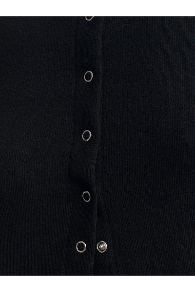 Dilvin 32055 Uzun Kollu Hırka-Siyah