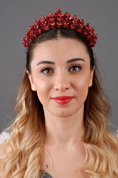 Limelia إكسسوار شعر الأميرة الجميلة من جوليا، تاج زفاف كريستالي مزين بأوراق ا...