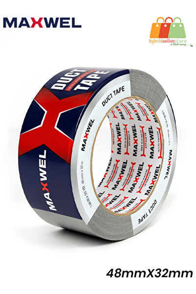 maxwel Heavy Duty Duct Tape 48mm x 32m Model MX-DT4832 – Waterproof, Strong A...