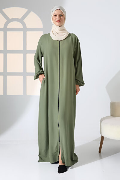 ÖNE BUTİK ΓΥΝΑΙΚΕΙΟ ΦΟΡΕΜΑ ΠΡΟΣΚΥΝΗΣΗΣ BELMANDO ΜΕ ΥΦΑΣΜΑ ΜΕ ΕΛΑΣΤΙΚΟ ΜΑΝΙΚΙΑ ΚΑΙ ΤΣΕΠΕΣ ΜΕ ΦΕΡΜΟΥΑΡ LİKAPA