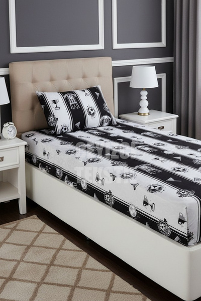Çt Çeyizci Tekstil Single Fitted Sheet Set + 1 Pillowcase 100X200Cm
