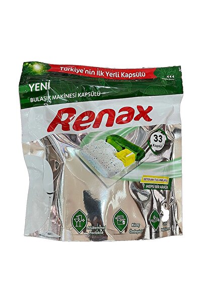 RENAX Dishwasher Capsule All-In-One 33 Pack – Shine & Anti-Limescale
