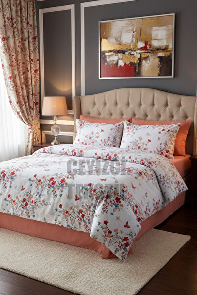 Çt Çeyizci Tekstil طقم غطاء لحاف مزدوج 4 قطع
