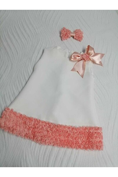 Minik Terzi Mini güllü fiyonklu elbise