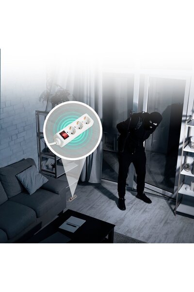 SMT SECURITY Spy 220V Extension Cord with Built-in GSM Microphone – Voice Activation & Real-Time Listening