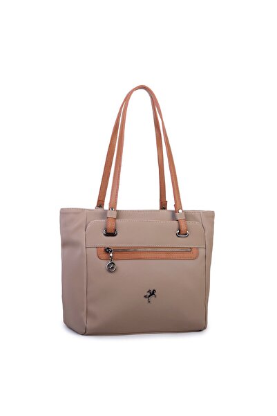 Nas Bag Γυναικεία τσάντα ώμου μεγάλου μεγέθους Mink Tan Buzzy