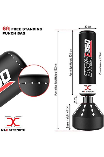 MAX STRENGTH MaxStrength Pedestal Free Standing boxing or kickboxing Punch Bags Martial Arts, MMA fitness equipme