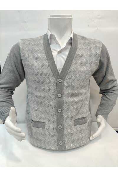 COLORBAR TRİKO Güncüoğlu Buttoned Wool Knit Men's Cardigan