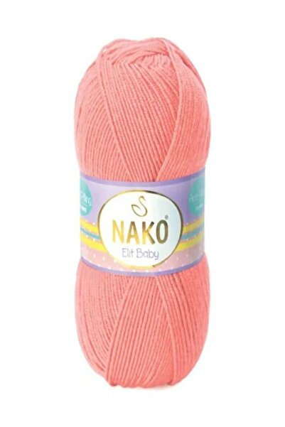 NAKO خيط حياكة يدوي من إيليت بيبي، لون كورال فاتح 11452 - 5 قطع